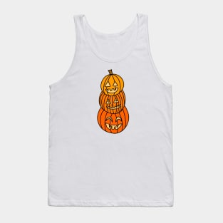 Stack of Jack O Lantern Pumpkins, made by EndlessEmporium Tank Top